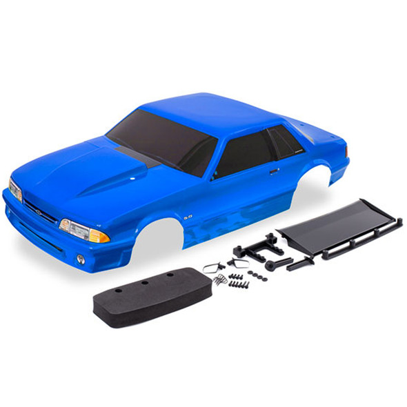 Traxxas 9421X Ford 5.0 Mustang Painted Blue Body w/ Decals for Drag Slash