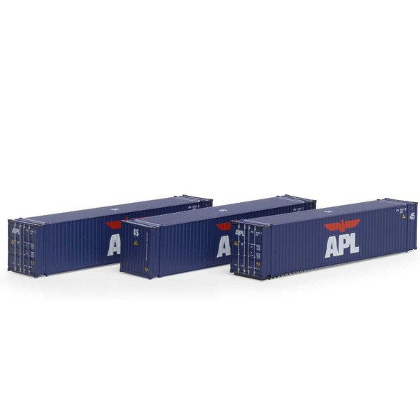 Athearn ATH17898 45' Container - APL #1 (3) N Scale