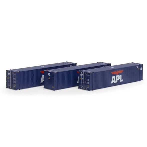 Athearn ATH17899 45' Container - APL #2 (3) N Scale