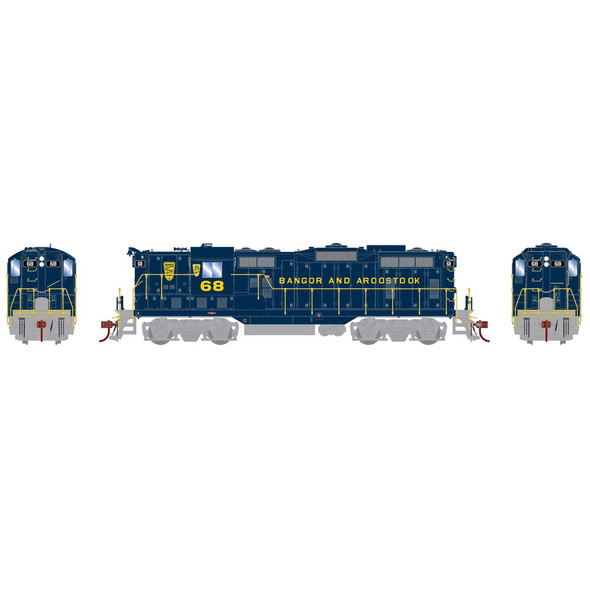 Athearn ATHG82245 GP7 Bangor & Aroostook Locomotive #68 HO Scale