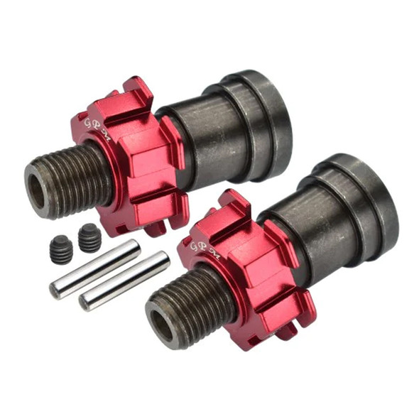 GPM Harden Steel CVD Joints & Aluminum Wheel Hex Red for X-Maxx 4X4
