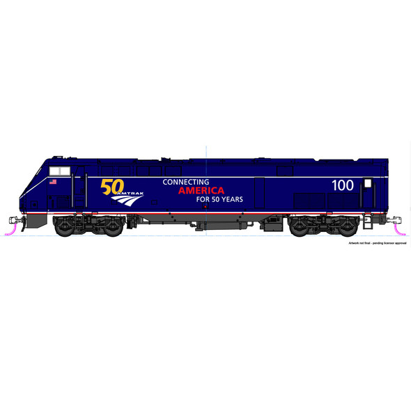 Kato 1766035-DCC GE P42 Genesis Amtrak 50 Midnight Blue Locomotive #100 N Scale