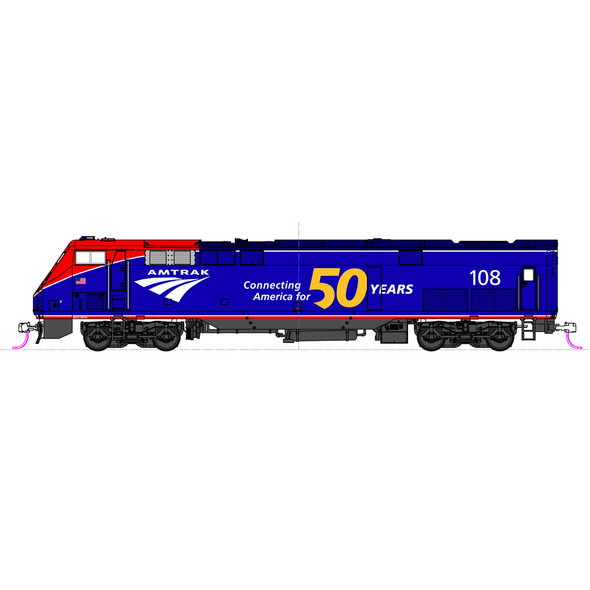 Kato 1766037-DCC GE P42 Genesis Amtrak 50th Phase VI Locomotive #108 N Scale