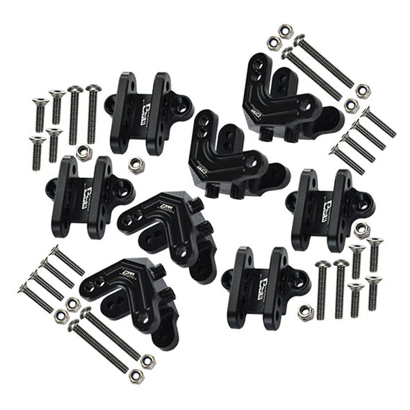 GPM Alum Combo Set C (F&R Shock Mounts + F&R Lower Shock Mounts) Black for LMT