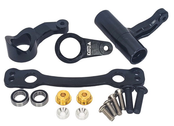 NHX RC Aluminum Steering Bell Crank Set w/ Bearing for 1/8 Kraton Senton Typhon Talion -Black