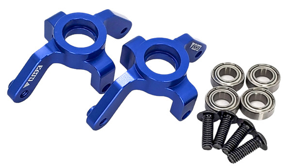 NHX RC Aluminum Front / Rear Steering Knuckle with Bearings for 1/10 Redcat Blackout XTE / XBE / SC -Blue