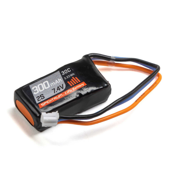 Spektrum SPMX3002S30 7.4v 300mAh 2S 30C LiPo Battery : PH/UMX Connector