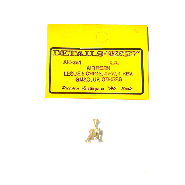 Details West AH-351 Leslie Air Horns - 5-Chime (4 Forward & 1 Reverse) HO Scale