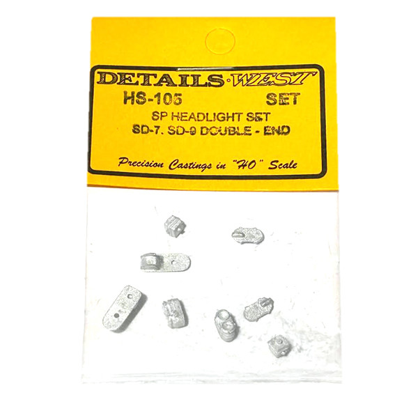 Details West HS-105 Headlight Sets - SP - Mars Lights SD7/9 Double End (8) HO Scale