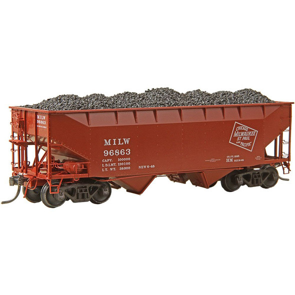 Kadee 7526 Milwaukee MILW #96863 50 Ton AAR "Standard" 2 Bay Open Hopper HO Scale