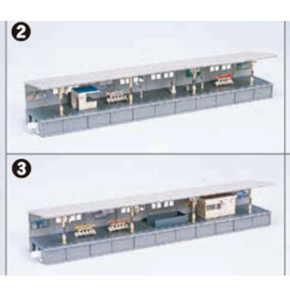 Kato 23177 One-Sided Platform Complete Set N Scale
