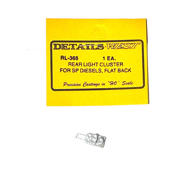 Details West RL-366 Rear Light Cluster for SP Diesels Flat Back HO Scale