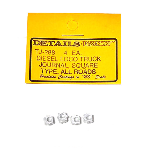 Details West TJ-288 Diesel Truck Journal (4) - Square Type - All Roads HO Scale