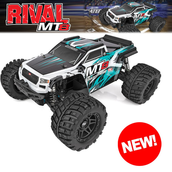 Associated 20521 1/8 RIVAL MT8 4WD Off-Road Monster Truck Teal RTR