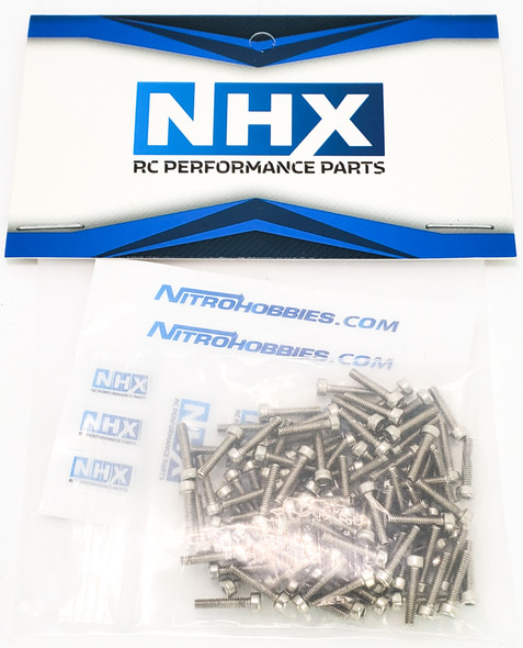 NHX RC M2 x 10mm Scale Socket Hex Stainless Screw Kit for Beadlock Wheels 100pcs
