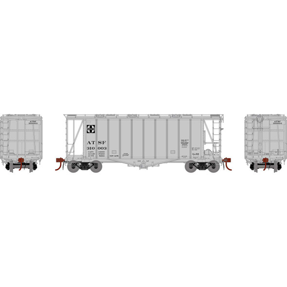 Athearn ATHG87467 40' 2600 CF Airslide Early Hopper - Santa Fe #310003 HO Scale