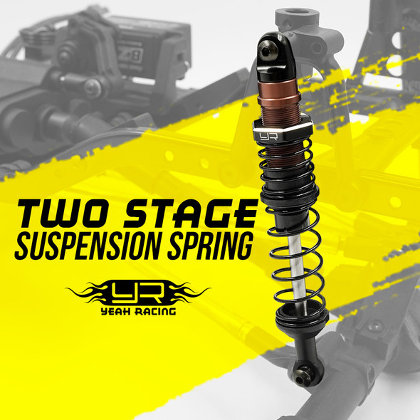 Yeah Racing DDC-110RD 110mm Desert Cobra Dual Spring Shock (2) Red for 1/10 Off-Road