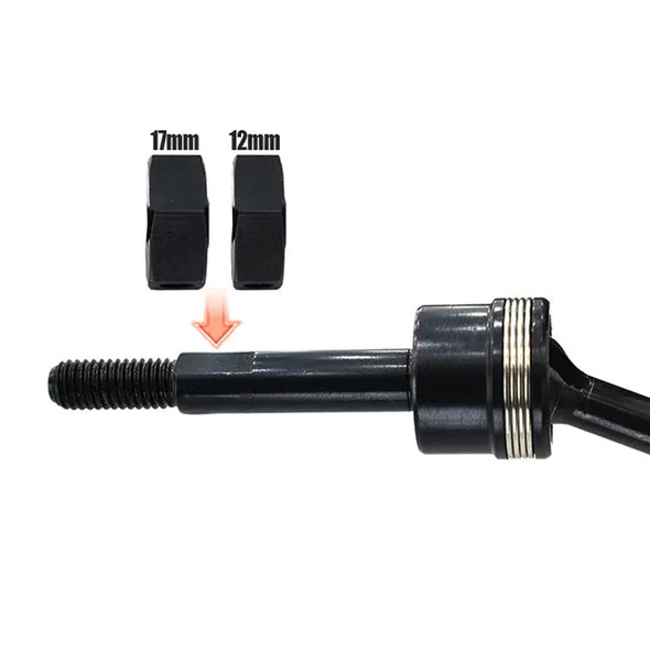 GPM Racing 4140 Carbon Steel Rear Wheel Axle Black for Losi 1:8 LMT