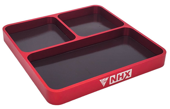 NHX RC Aluminum Magnetic Screw Nut Gasket Storage Tool Tray -Red