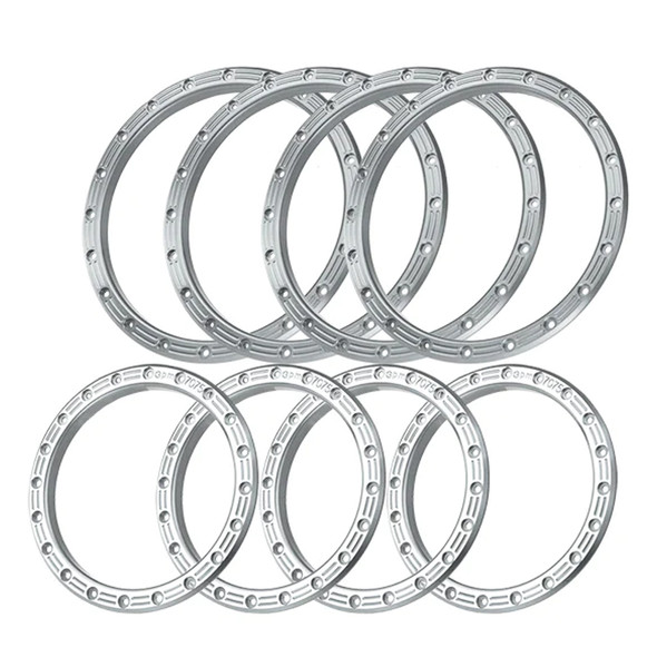 GPM Aluminum Replacement Wheel Rings Full Set Silver (4 Wheels) for X-Maxx