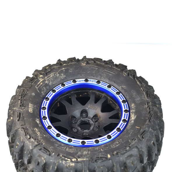 GPM Aluminum Replacement Wheel Rings Black for X-Maxx (for 2 Wheels)