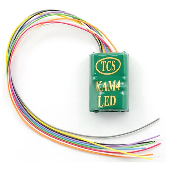 TCS 1479 KAM4-LED 4-Function Hardwire Decoder for HO Scale Locomotives