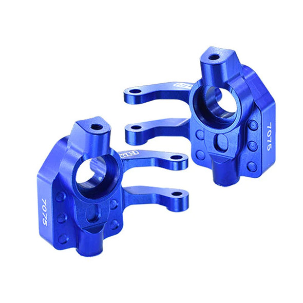 GPM Aluminum 7075-T6 Front Knuckle Arm Set Blue for Axial 1/18 UTB18 Capra