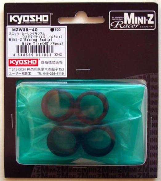 Kyosho Mini-Z Racing Radial Wide Tire 40º (Mini-Z Racer) 4PCS KYOMZW38-40