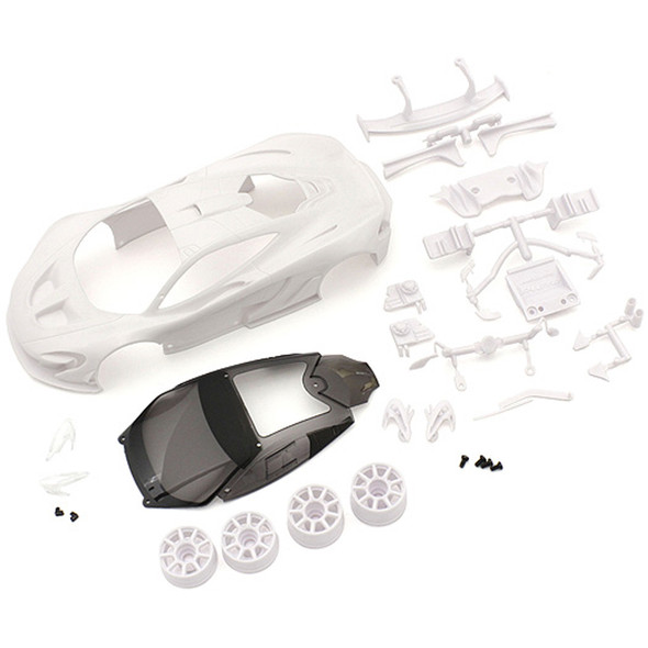 Kyosho MZN190 Unpainted McLaren P1 GTR White Body Set w/ Wheels : Mini-Z