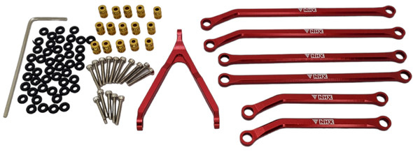 NHX RC High Clearance Aluminum Crawler Wheelbase Links Set for SCX24 Jeep Gladiator : Red