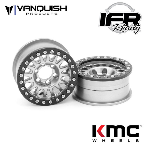 Vanquish VPS07802 1.9 Aluminum KMC KM445 Impact Beadlock Wheels Clear (2)