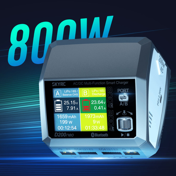 SkyRC D200 NEO AC/DC Multi-Function Smart Charger (6S/20A/AC-200W/DC-800W)