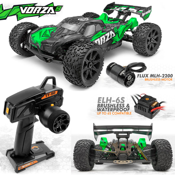 HPI 160182 VORZA S 1/8 4WD Electric Truggy w/ FLUX Brushless 2.4GHz Radio & Painted Body