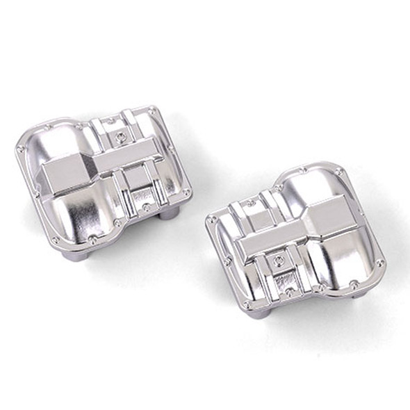 Traxxas 9738-SATIN Front or Rear Axle Covers (2) Satin Chrome for TRX-4M