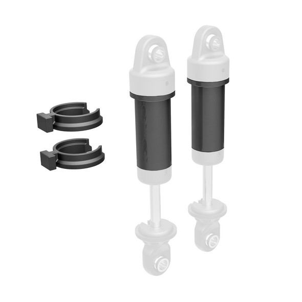 Traxxas 9763-GRAY Alum GTM Shock Body w/ Spring Pre-Load Spacers (2) for TRX-4M