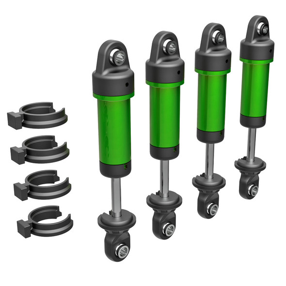 Traxxas 9764-GRN Aluminum Heavy-Duty GTM Shocks (4) Green for TRX-4M