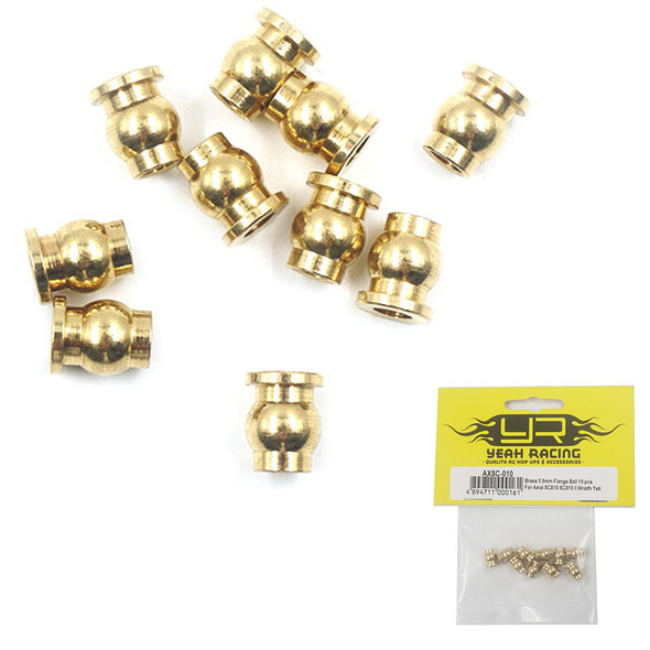 Yeah Racing AXSC-010 Brass 5.8mm Flange Ball (10) : Axial SCX10 II / Wraith / Yeti