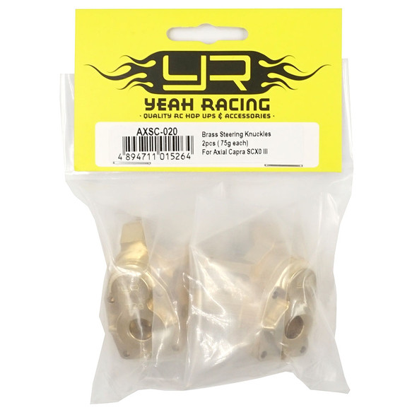 Yeah Racing AXSC-020 Brass Steering Knuckles (2pcs) : Axial Capra / SCX10 III