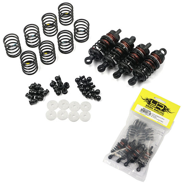 Yeah Racing BBG-0050BK Alum Big Bore Go 50mm Damper Set (4) Black : 1/10 Touring Car