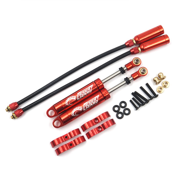 Yeah Racing 100mm Desert Lizard Piggyback Internal Spring Damper Shocks (2) Red