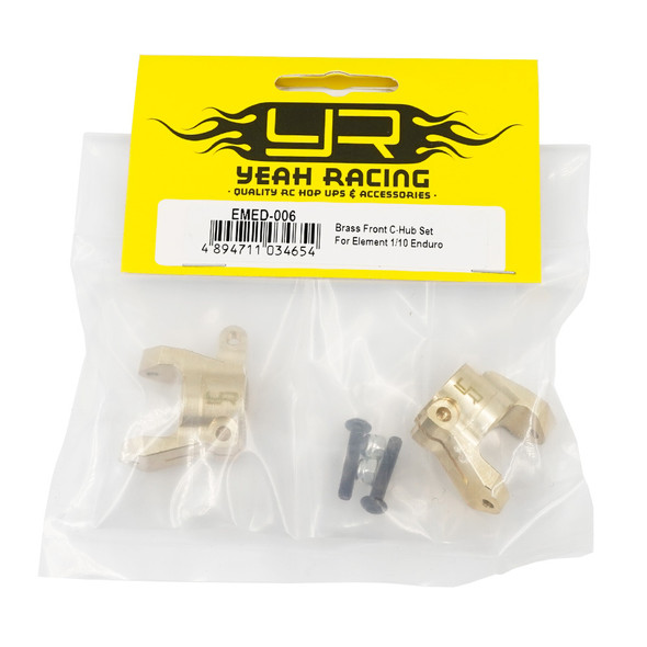 Yeah Racing EMED-006 Brass Front C-Hub Set : Element 1/10 Enduro