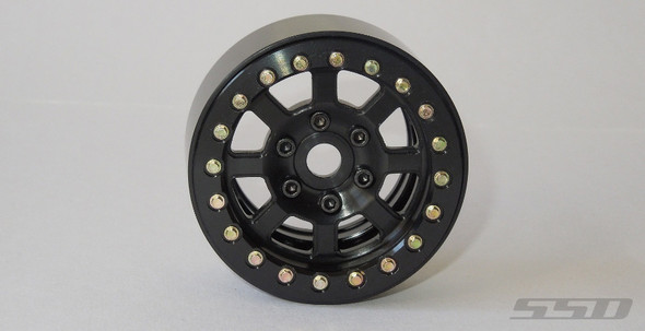 SSD RC SSD00038 1.9" Aluminum Assassin Beadlock Wheels Black (2)