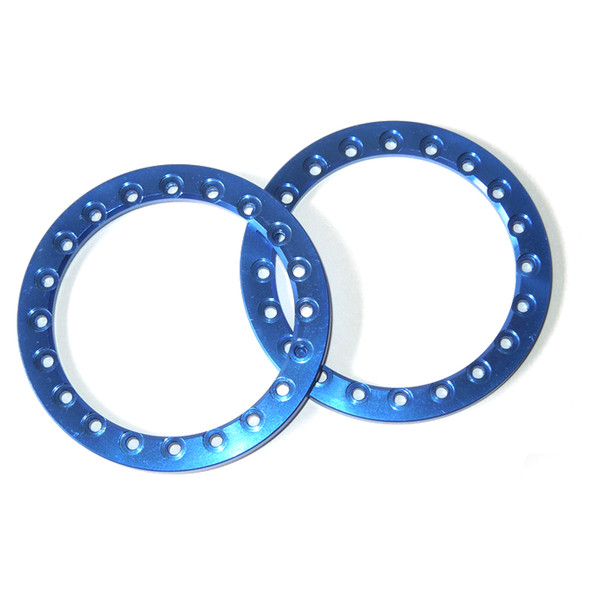 SSD RC SSD00267 1.9” Blue Aluminum Beadlock Rings (2)