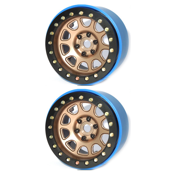 SSD RC SSD00305 Aluminum 2.2" D Hole PL Beadlock Wheels Bronze (2)