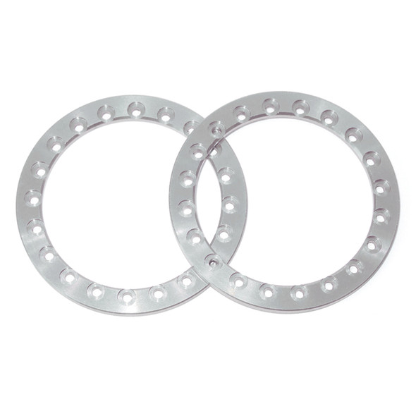 SSD RC SSD00359 1.9” Silver Aluminum Beadlock Rings (2)