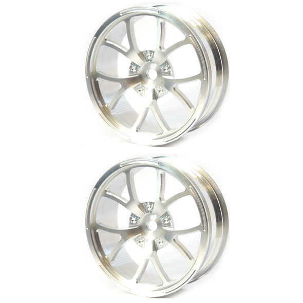 SSD RC SSD00516 Aluminum 2.2" Y Spoke Drag Front Wheels Silver (2)