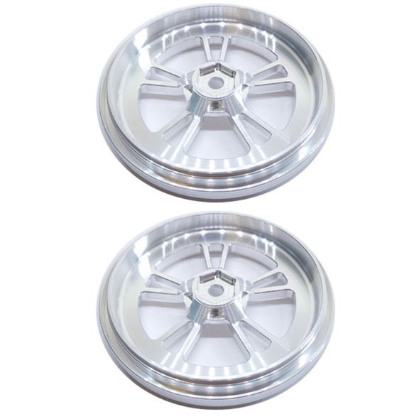 SSD RC SSD00530 2.2" / 2.7" Aluminum V Spoke Narrow Drag Front Wheels Silver (2)