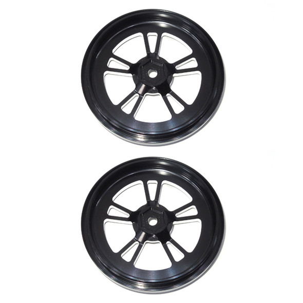 SSD RC SSD00533 2.2" / 2.7" Aluminum V Spoke Narrow Drag Front Wheels Black (2)