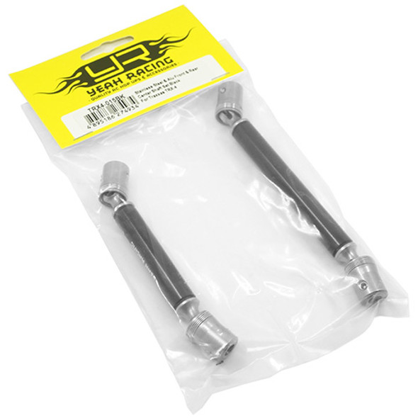 Yeah Racing Stainless Steel Front & Rear Center Shaft Set Black : Traxxas TRX-4