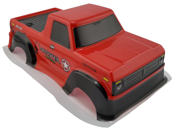 NHX RC Painted Body for Axial SCX24 / 1/24 Scale Crawler / Trucks - Red